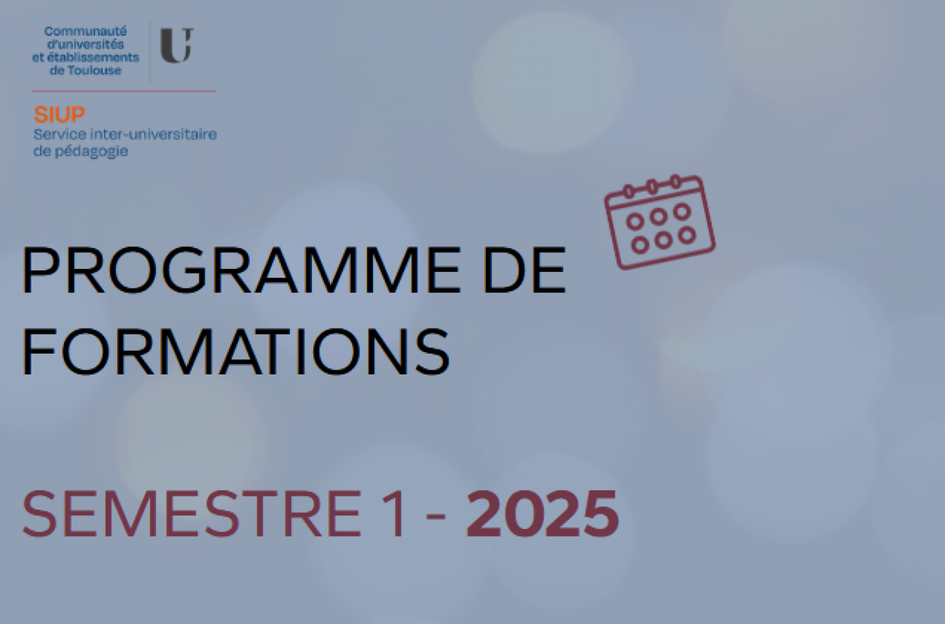 couverture programme S1 2025